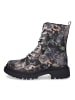 MIDS MABEL Schnürboot in Schwarz Blumenprint