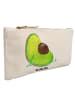 Mr. & Mrs. Panda Schminktasche Avocado Schwangerschaft ohne Spruch in Weiß