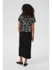 Kaffe Kurzarm-Bluse KAbeathe Loose fit in Black / Chalk Graphic