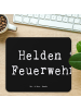 Mr. & Mrs. Panda Maus Pad Spruch Feuerwehrmann Helden mit Spruch in Schwarz