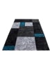 KADIMA DESIGN Teppich Kurzflor Karo Design Polypropylen Wohnzimmer in Türkis