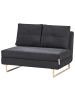 Beliani 3-tlg Schlafsofa JERSLEV in Schwarz/Braun
