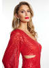 faina Damen One Shoulder-Minikleid in Rot