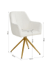Homestyle4u Polsterstuhl 2er Set in Beige
