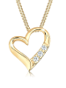 Elli DIAMONDS  Halskette 925 Sterling Silber Herz in Gold