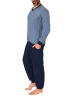 NORMANN Langarm Schlafanzug Pyjama Bündchen print - 86578 in hellblau