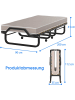 COSTWAY Gästebett 90x200cm mit Matratze in Beige