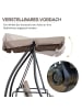 Outsunny Hollywoodschaukel 200L x 125B x 170H cm Beige+Schwarz
