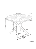 Beliani Runder Tisch CISSONE in Braun/Schwarz - (W) 110 x (H) 75 x (L) 110 cm