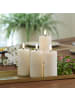 MARELIDA 4er Set LED Kerzen MIA Echtwachs Deluxe 5x10cm mit Batterien Fernb. In creme