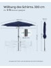 SONGMICS Sonnenschirm Sheld in Blau - (H)252 x Ø290 cm