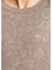 MADELEINE Kurzer Intarsienpullover mit Leo-Design in caramel / multicolor