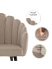 Qiyano Esszimmerstuhl Lani mit Armlehne in Muschel-Form Beige