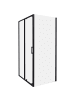 Beliani Duschkabine YORO in Transparent/Schwarz - (W) 100 x (H) 185 x (L) 80 cm