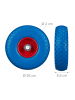 relaxdays 2x Sackkarrenrad 3.00 4 in Blau Rot
