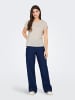 ONLY 2er-SET Modisches Rundhals T-Shirt mit Glitzer Naht in Beige