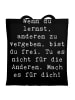Mr. & Mrs. Panda Tote Bag Spruch Vergebung Freiheit mit Spruch in Schwarz