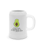 Mr. & Mrs. Panda Bierkrug Avocado Kern mit Spruch in Weiß