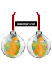 Mr. & Mrs. Panda Weihnachtsbaumkugel Fuchs Blumen Design ohne Sp... in Weiß