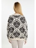 Usha Damen Strickcardigan in Creme Mehrfarbig