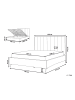 Beliani Doppelbett SEZANNE in Weiß/Schwarz - (W) 190 x (H) 142 x (L) 215 cm
