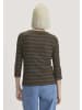 Hessnatur Hessnatur Slubrib Streifen Longsleeve Slim aus Bio-Baumwolle in vintage oliv