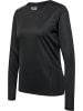 Hummel T-Shirt "Hmlrun Jersey L/S Woman" in Schwarz