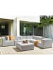 Beliani 7-tlg Lounge Set AREZZO in Grau/Schwarz linksseitig