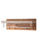 home24 home24 Wandgarderobe (1er Set) - Akazie - Massivholz Akazie & Metall - 90.0 x 30.0 x 25.0 cm in Akazie