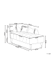 Beliani Chaiselongue IVRY in Grau/Schwarz - (W) 152 x (H) 72 x (L) 62 cm