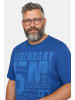 Men Plus Kurzarm T-Shirt in azurblau
