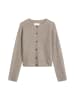 Marc O'Polo Tweed-Cardigan regular in Dark Beige