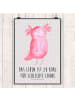 Mr. & Mrs. Panda Poster Axolotl Glücklich mit Spruch in Grau Pastell