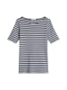 Marc O'Polo Gestreiftes T-Shirt slim in Medium Blue