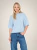 JDY Gestricktes T-Shirt in Cashmere Blue