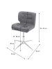 MCW 2er-Set Drehstuhl H42, Stoff/Textil dunkelgrau, Fuß schwarz