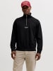 Jack & Jones Sweatshirt mit halbem Reißverschluss in Black