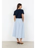 soyaconcept A-Linien-Rock mit Nadelstreifen-Print in Hellblau