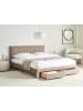 Beliani Doppelbett LONZAC in Beige - (W) 165 x (H) 90 x (L) 208 cm