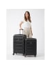 Delsey Meteor 4-Rollen Kofferset M+L mit Dehnfalte deep black
