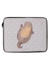 Mr. & Mrs. Panda Laptop Tasche Otter Umarmen ohne Spruch in Grau Pastell