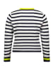 CARTOON Feinstrickjacke mit Rundhalsausschnitt in Blau/Weiß