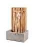 MARELIDA Gartenbrunnen mit Holzwandoptik Standbrunnen H: 54cm in naturfarben