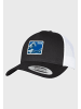 F4NT4STIC Trucker Cap Kanagawa Wave in black white