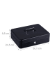 relaxdays Geldkassette in Schwarz - (B)30,5 x (H)8,5 x (T)24,5 cm