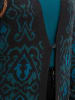 sheego Strickmantel in petrol-jade-gemustert