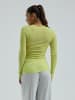 Seamless Basic Top Cotton in Neon Yellow
