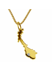 Schmuckador 50cm Kette + Norwegen mit Brillant 585 Gold in gold