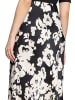 Betty Barclay Satinrock mit Muster in Schwarz/Weiß
