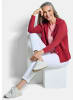 GOLDNER Strickblazer Milano-Ripp-Blazer mit Reverskragen in rot